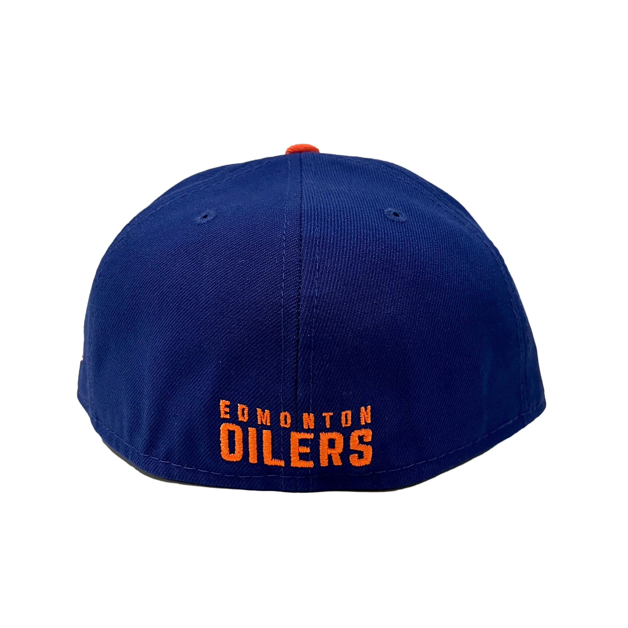 Edmonton Oilers New Era Royal Blue & Orange 59FIFTY Fitted Logo Hat - Image 4