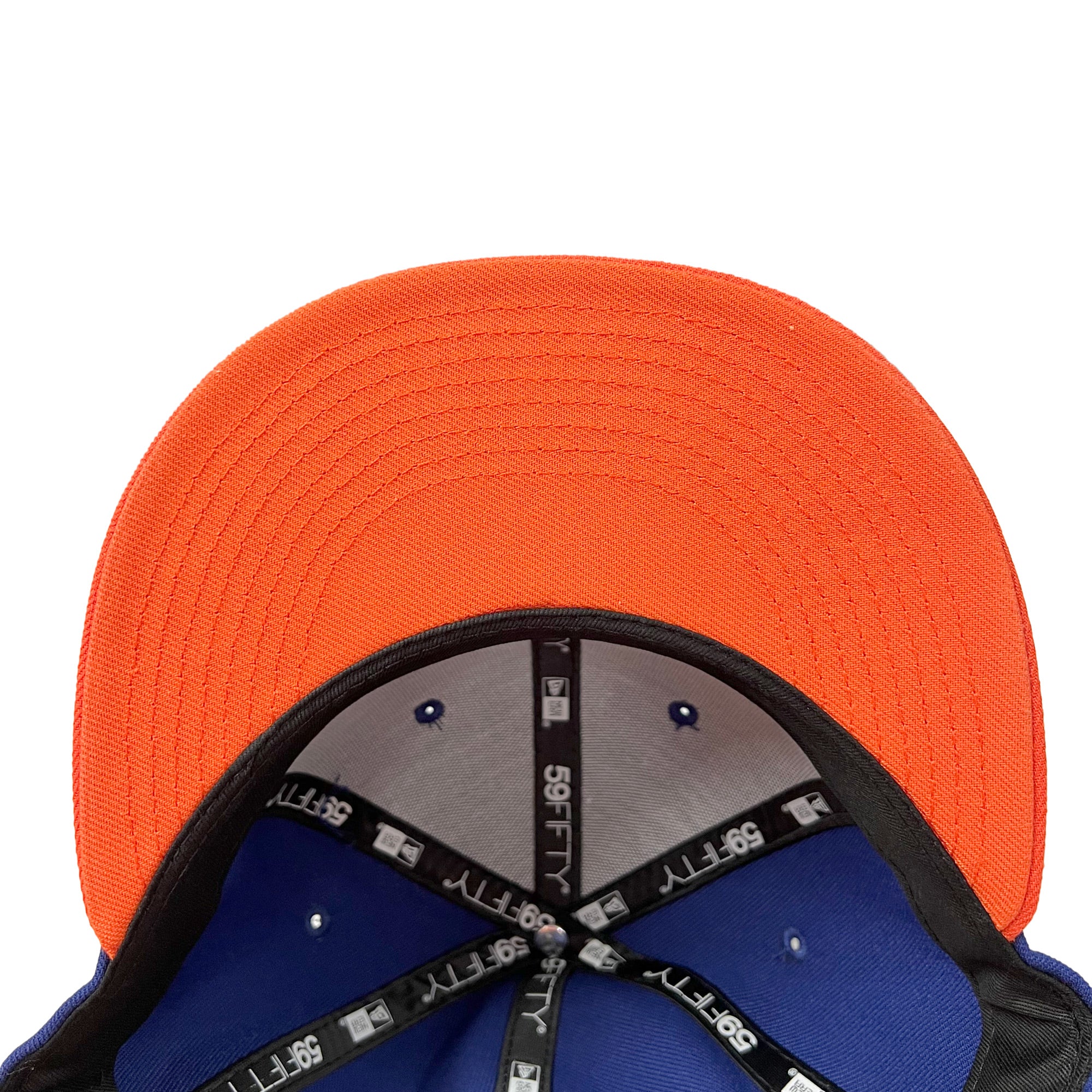 Edmonton Oilers New Era Royal Blue & Orange 59FIFTY Fitted Logo Hat - Image 6