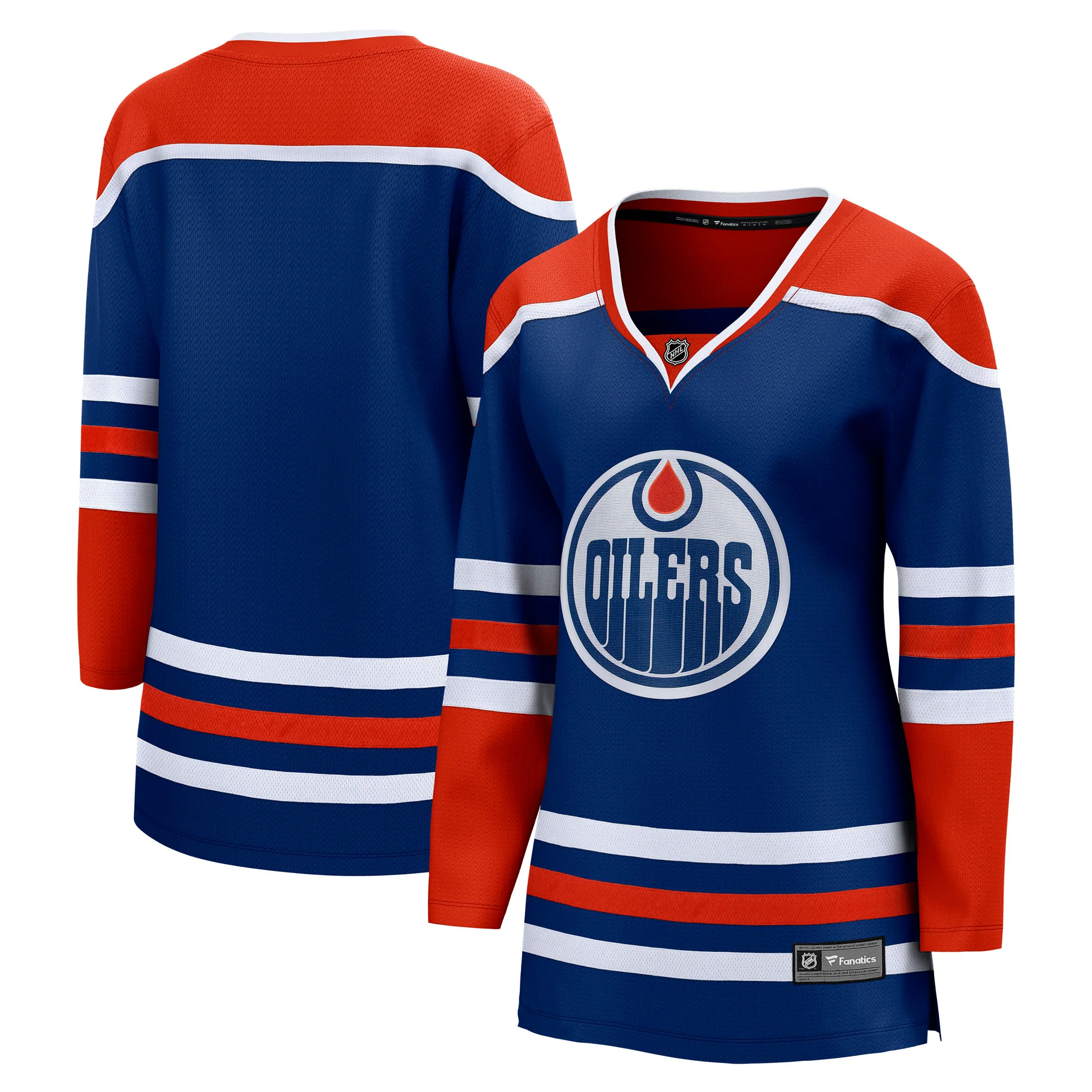 Edmonton Oilers Women's Fanatics Breakaway Royal Blue Home Jersey - Image 3