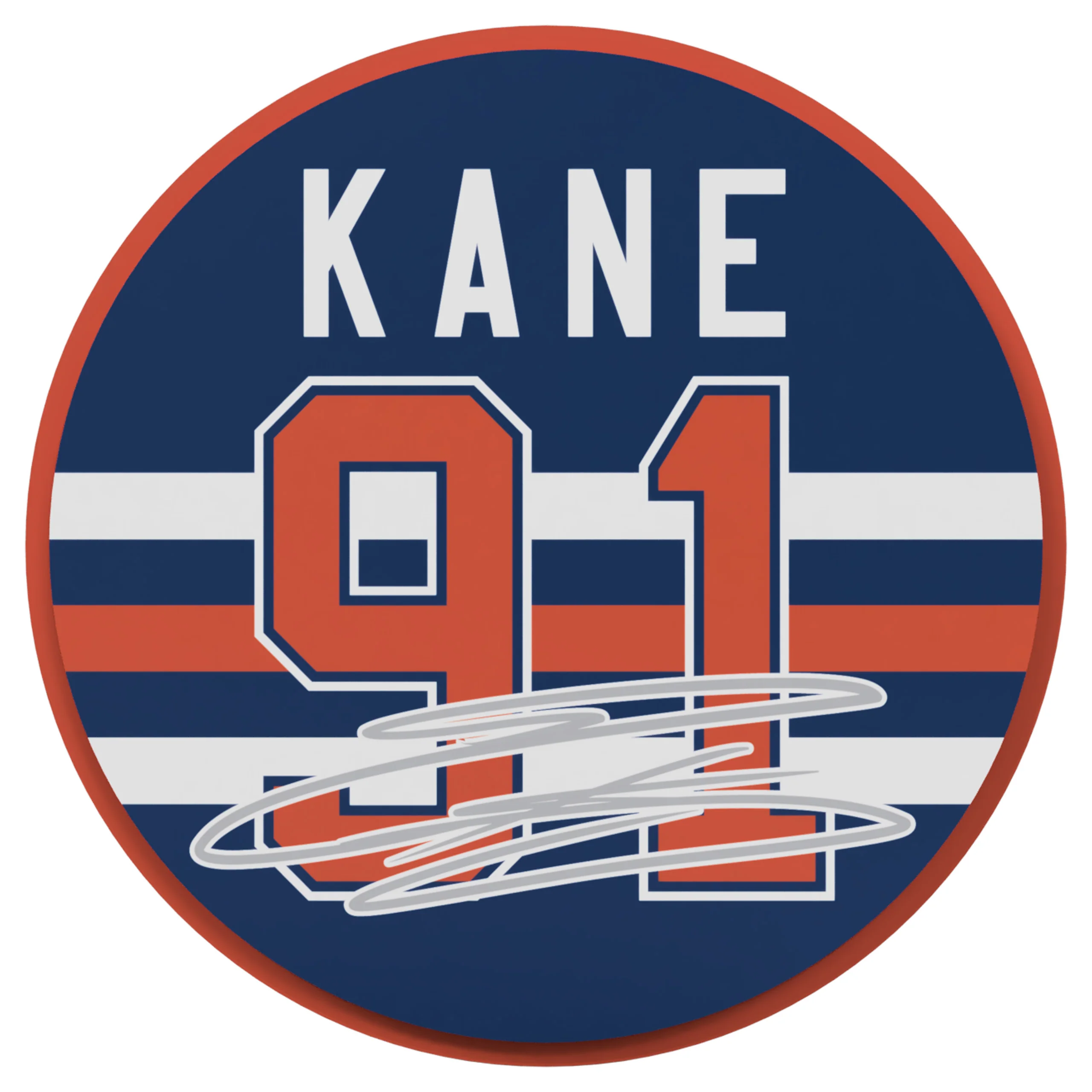 Evander Kane Edmonton Oilers Orange Name & Number Fan Chain Necklace - Image 3