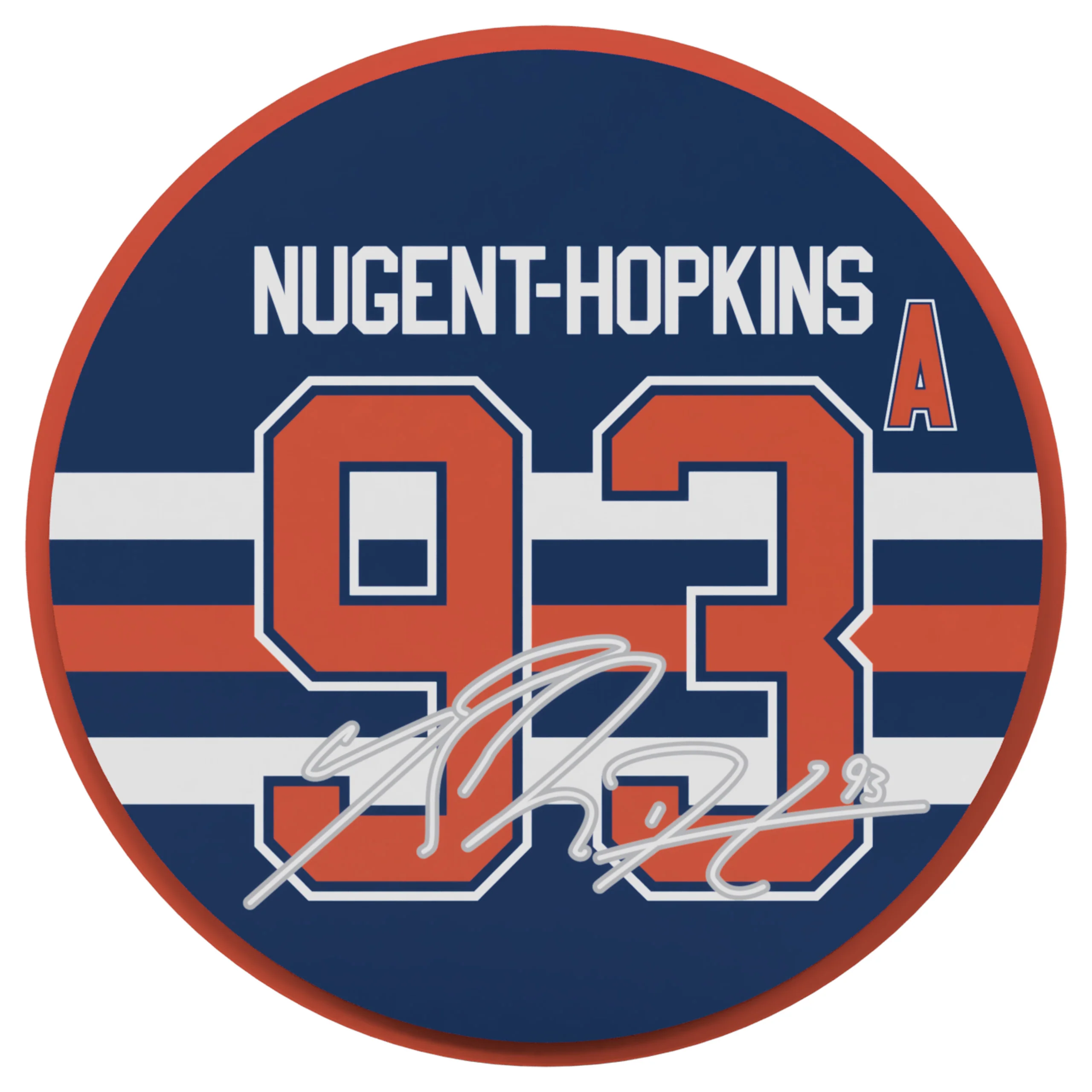Ryan Nugent-Hopkins Edmonton Oilers Orange Name & Number Fan Chain Necklace - Image 3